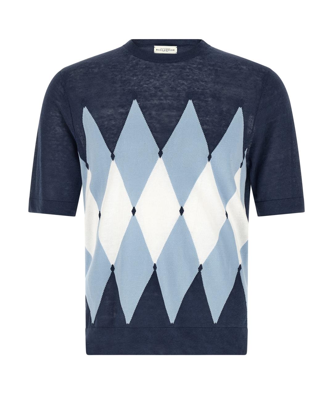 BALLANTYNE Синяя хлопковая футболка, фото 1