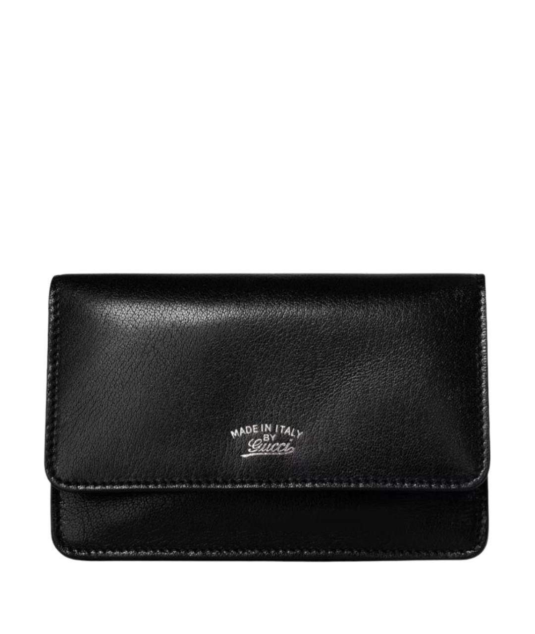 GUCCI Черный кожаный кардхолдер, фото 1