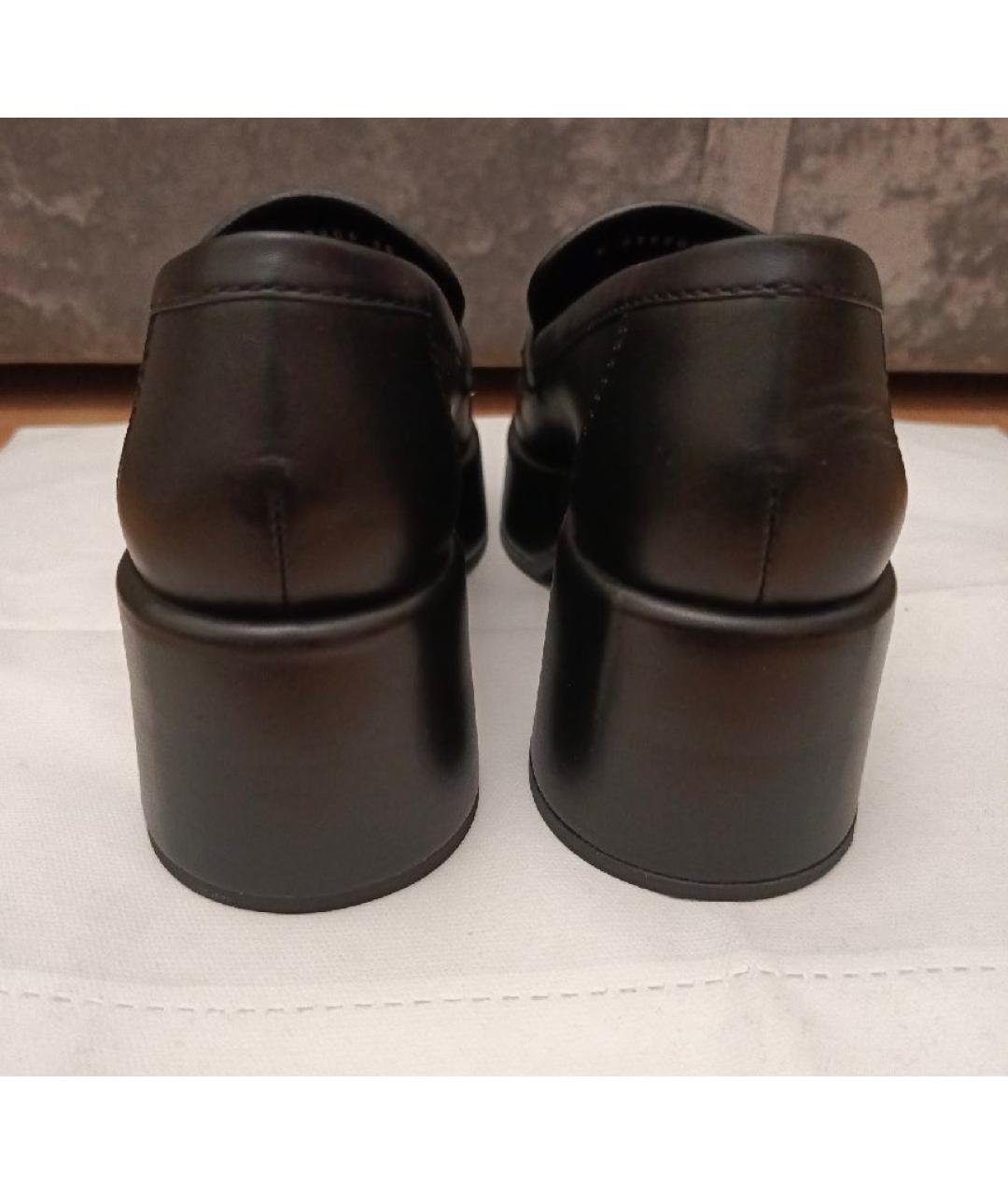 CHANEL Черные кожаные лоферы, фото 4