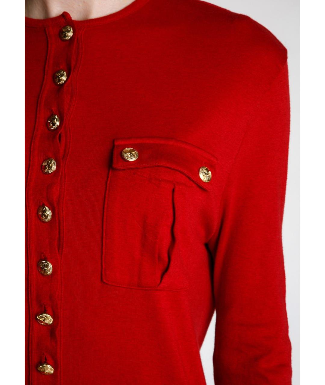 BALMAIN Бордовый хлопковый джемпер / свитер, фото 4