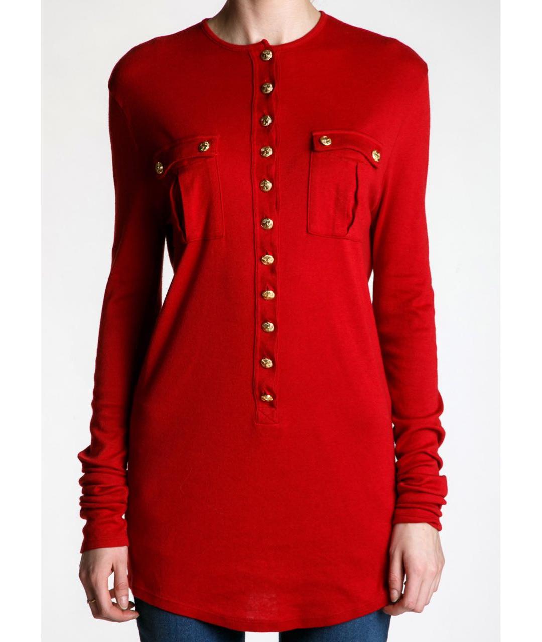 BALMAIN Бордовый хлопковый джемпер / свитер, фото 2