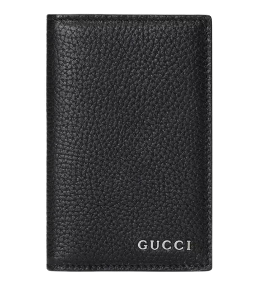 GUCCI Черный кожаный кардхолдер, фото 1