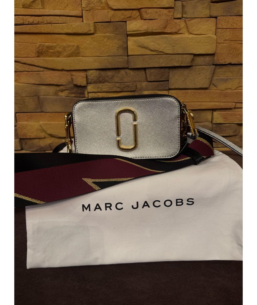 MARC BY MARC JACOBS Серебряная кожаная сумка через плечо, фото 7