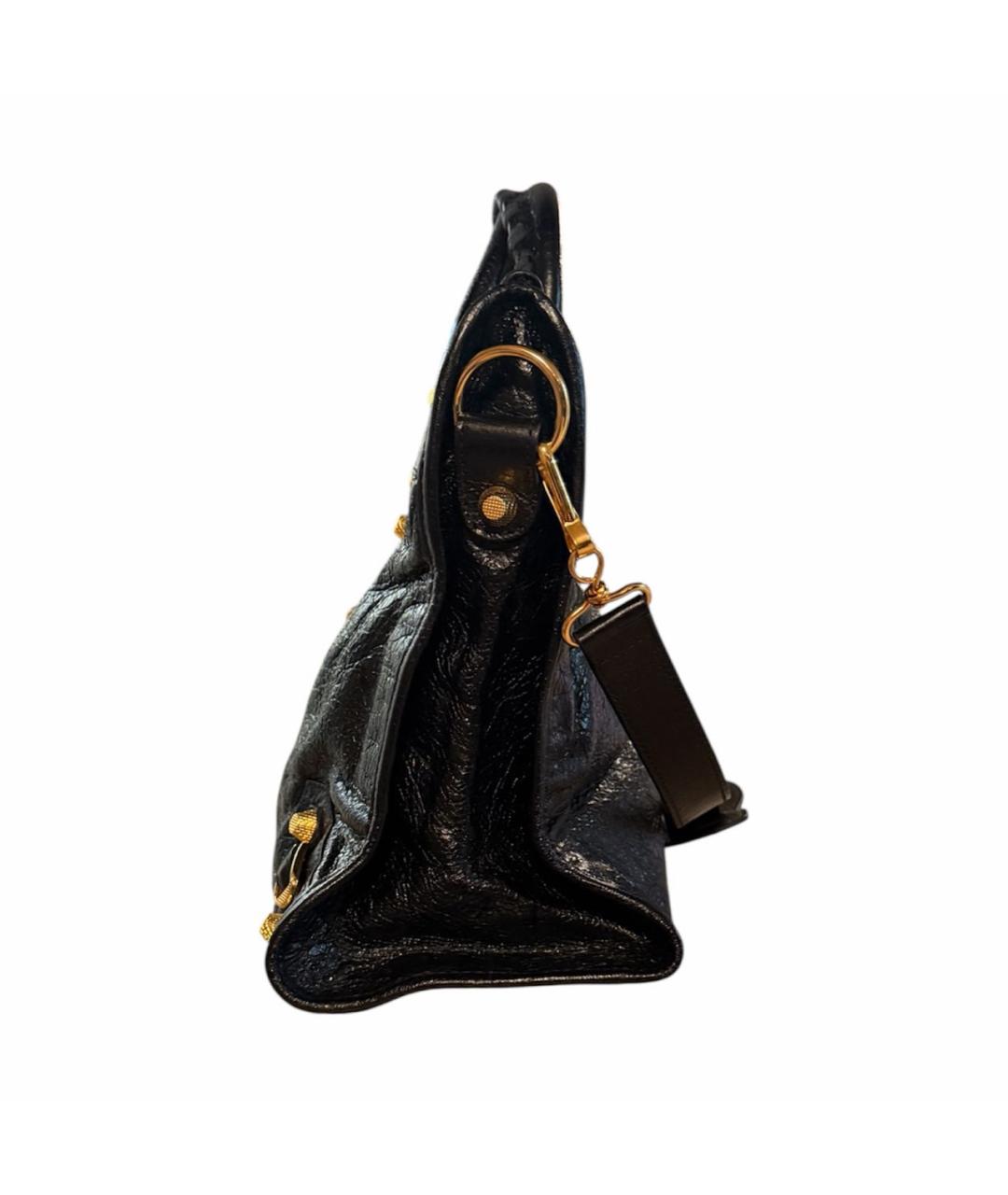 BALENCIAGA Черная кожаная сумка с короткими ручками, фото 4