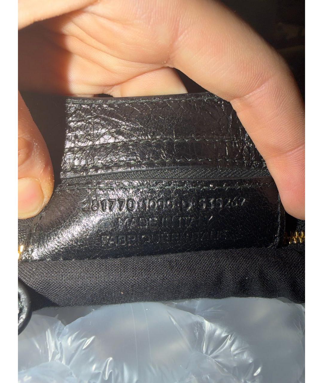 BALENCIAGA Черная кожаная сумка с короткими ручками, фото 5