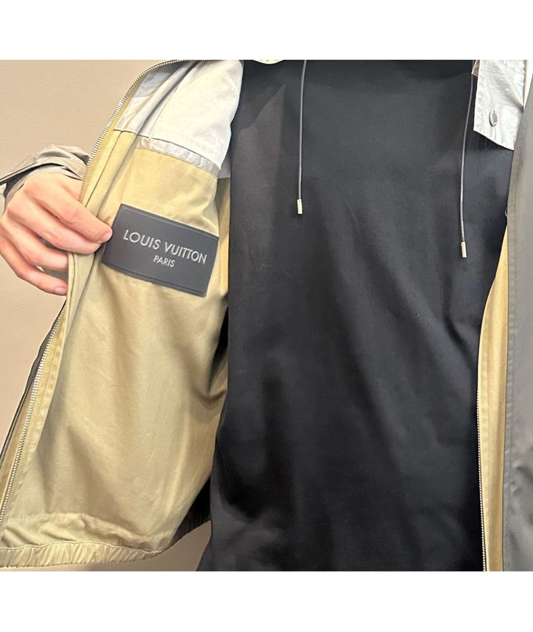 LOUIS VUITTON Хаки хлопковая куртка, фото 3