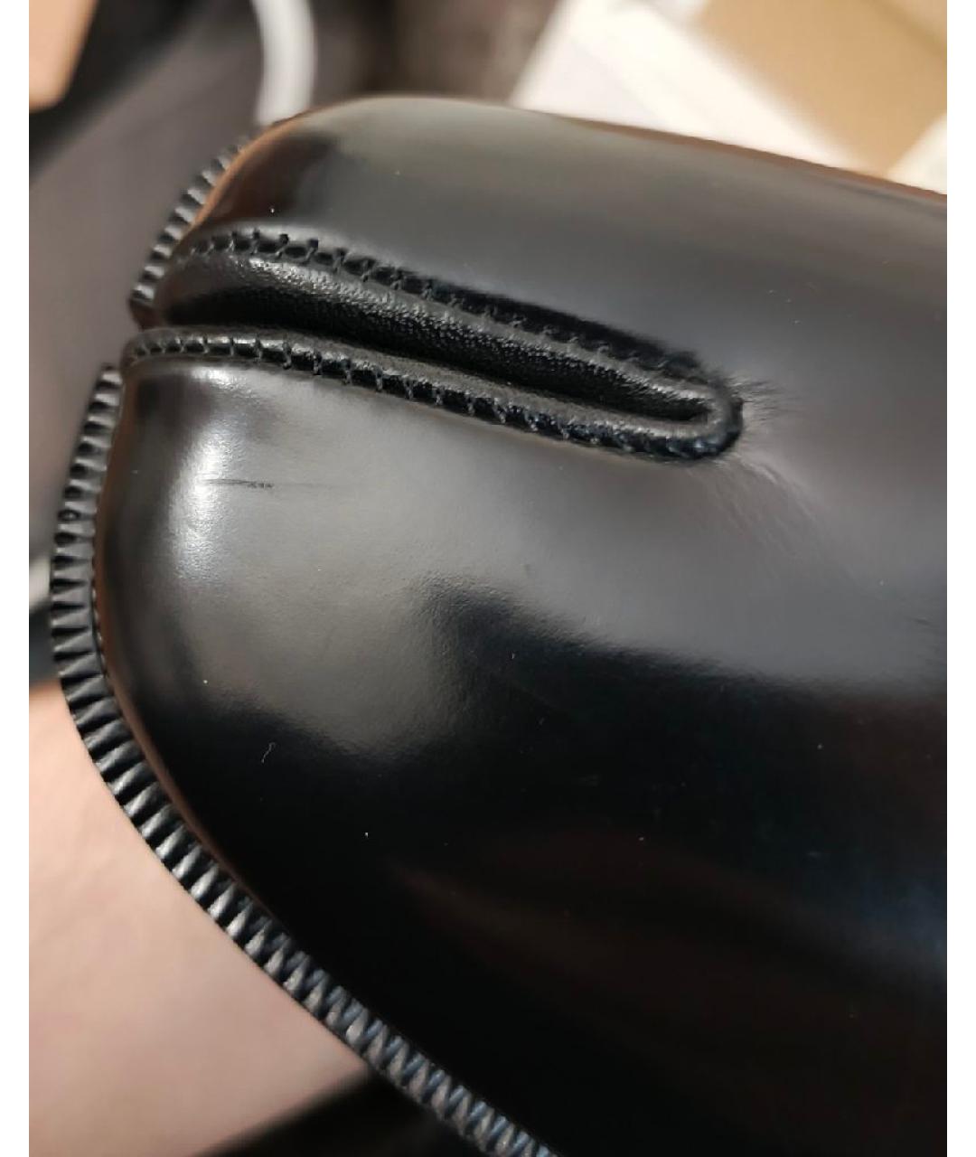 MAISON MARGIELA Черные балетки из лакированной кожи, фото 8