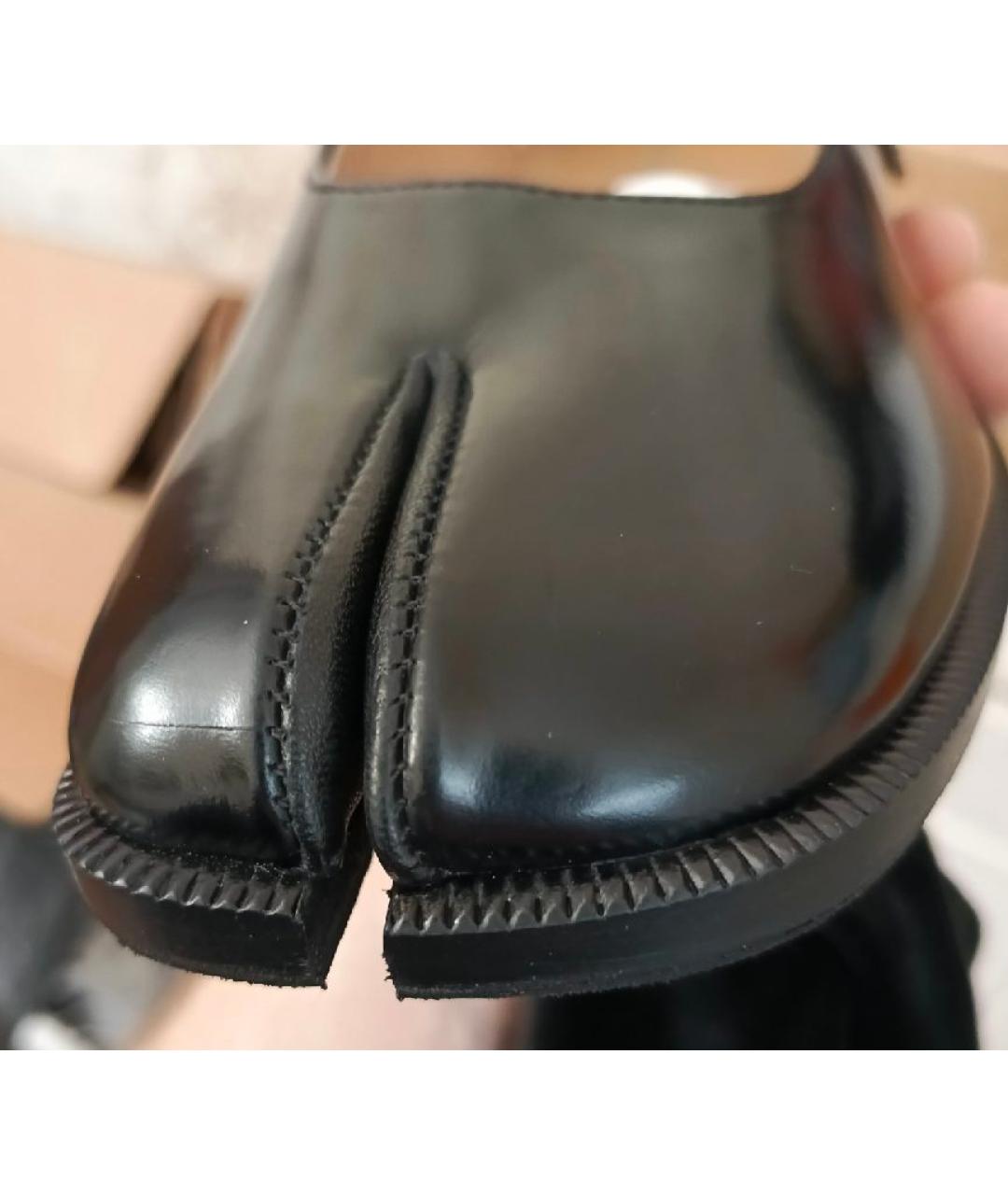 MAISON MARGIELA Черные балетки из лакированной кожи, фото 7