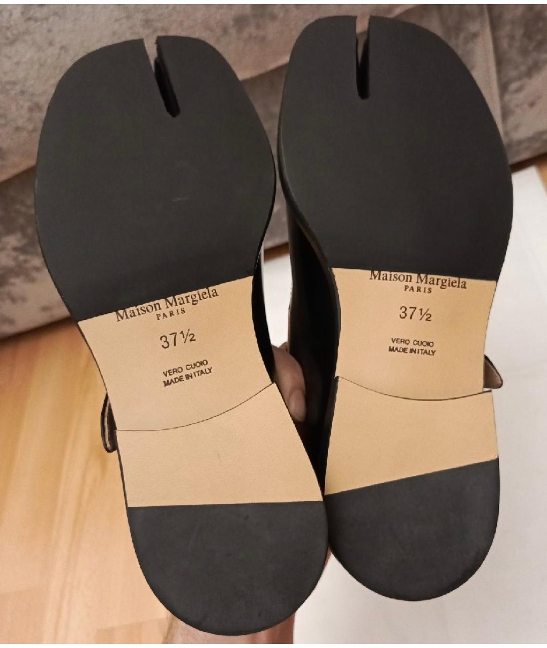 MAISON MARGIELA Черные балетки из лакированной кожи, фото 5