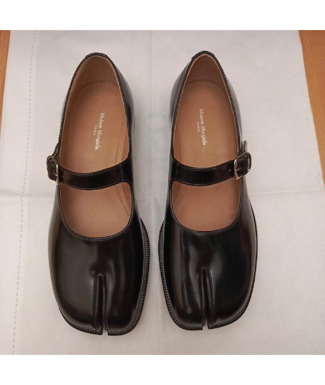 MAISON MARGIELA Черные балетки из лакированной кожи, фото 3