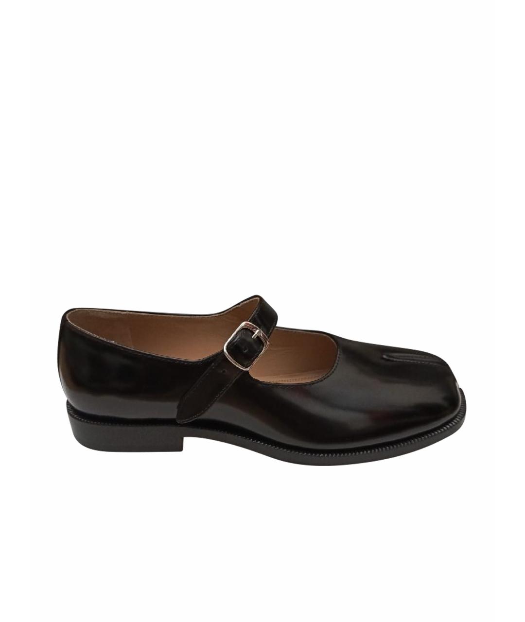 MAISON MARGIELA Черные балетки из лакированной кожи, фото 1