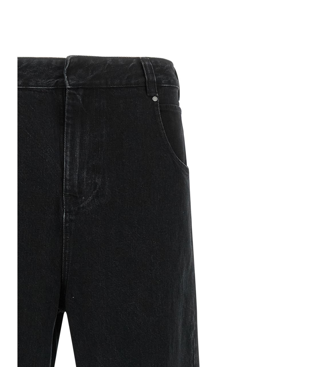 entire studios Черные хлопковые прямые джинсы, фото 3