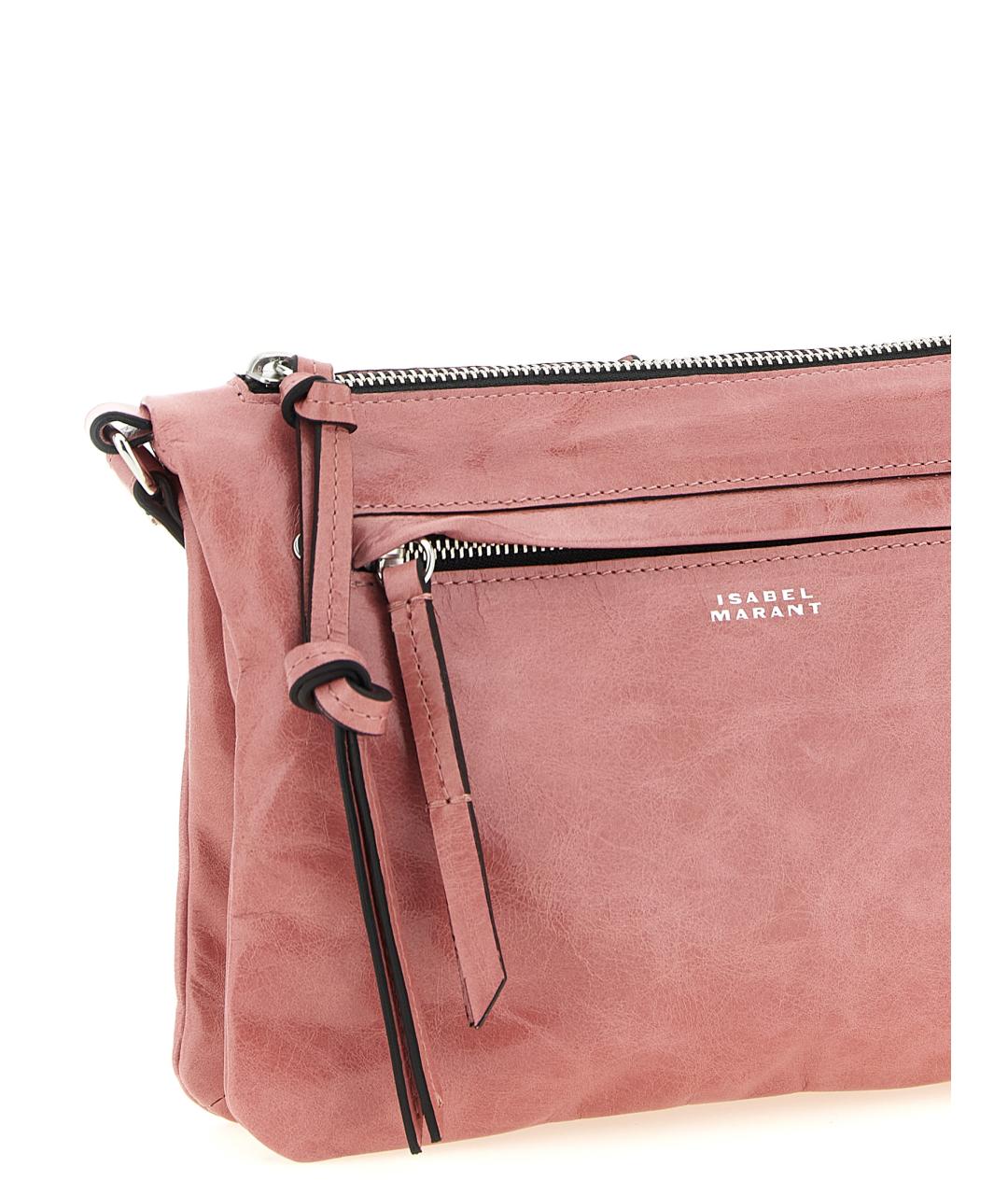 ISABEL MARANT Розовая кожаная сумка через плечо, фото 3