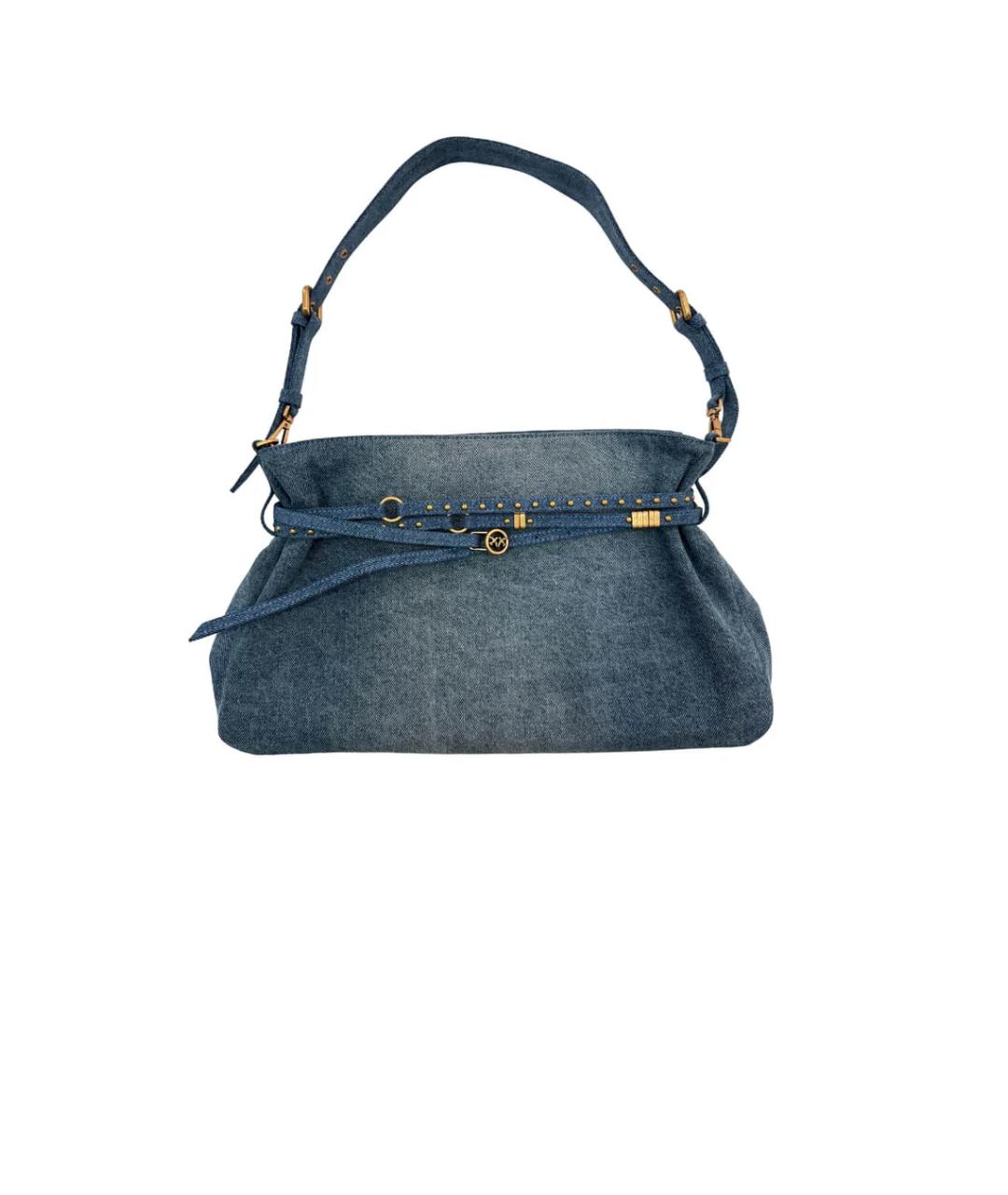 PINKO Синяя хлопковая сумка через плечо, фото 1