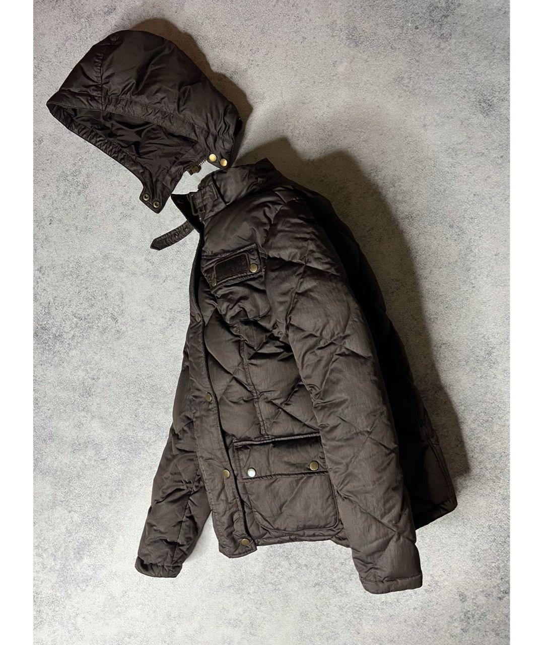 BARBOUR Коричневый полиэстеровый пуховик, фото 4