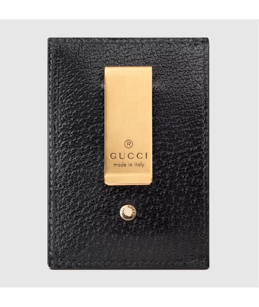 GUCCI Черный кожаный кардхолдер, фото 3