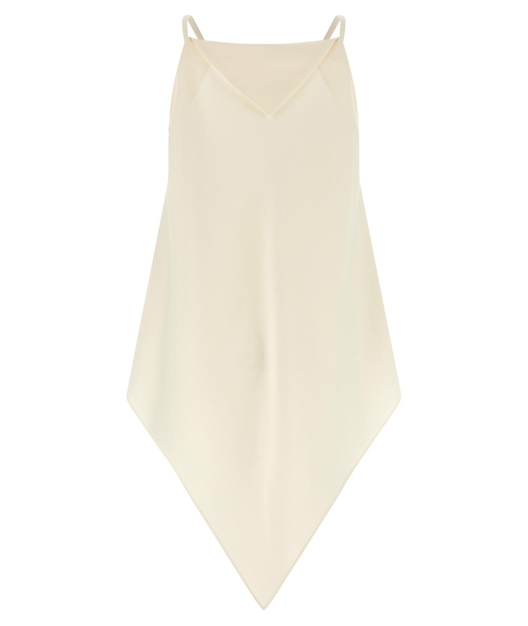 BALENCIAGA Белая шелковая майка, фото 2