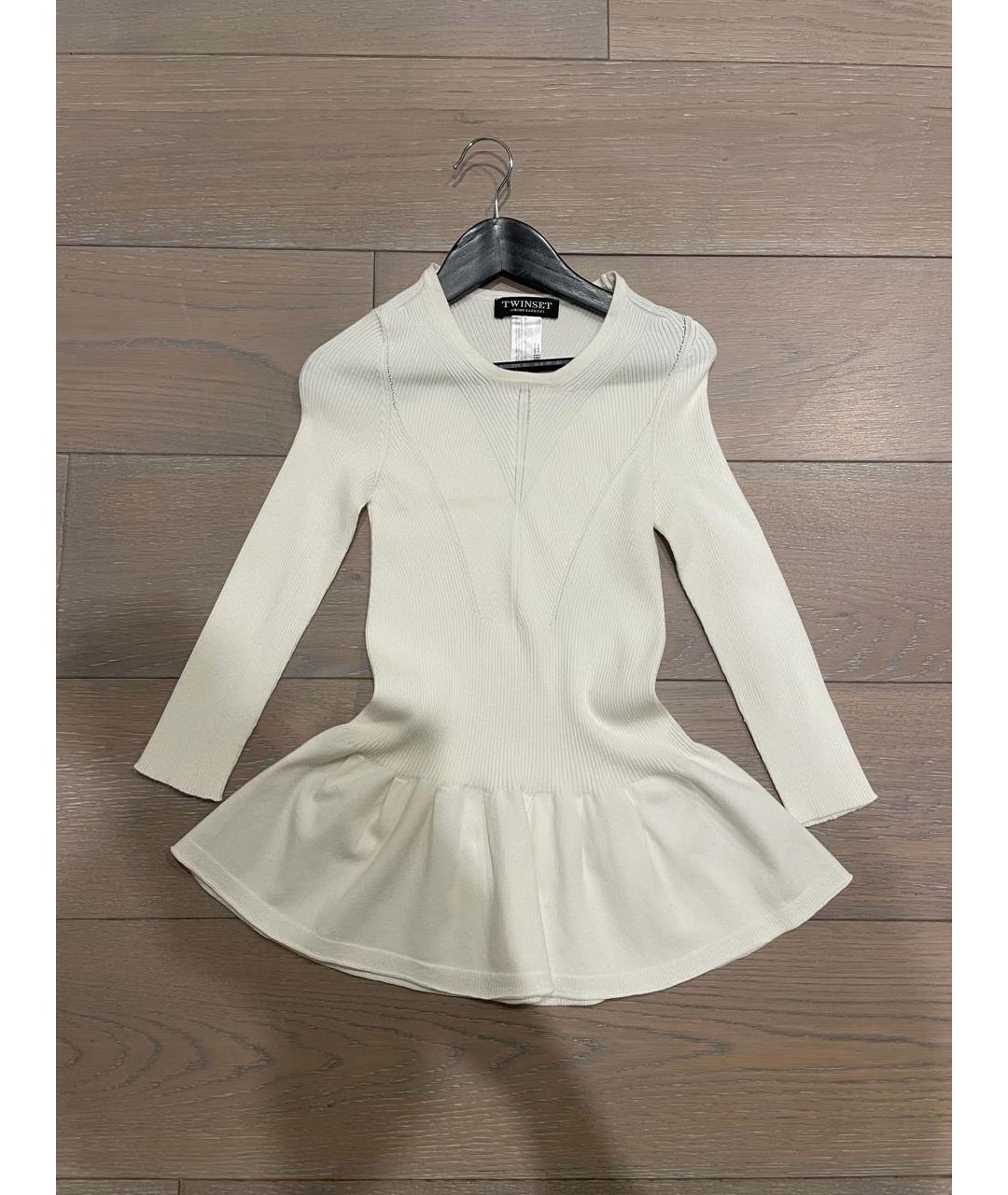 TWIN-SET Белый джемпер / свитер, фото 4