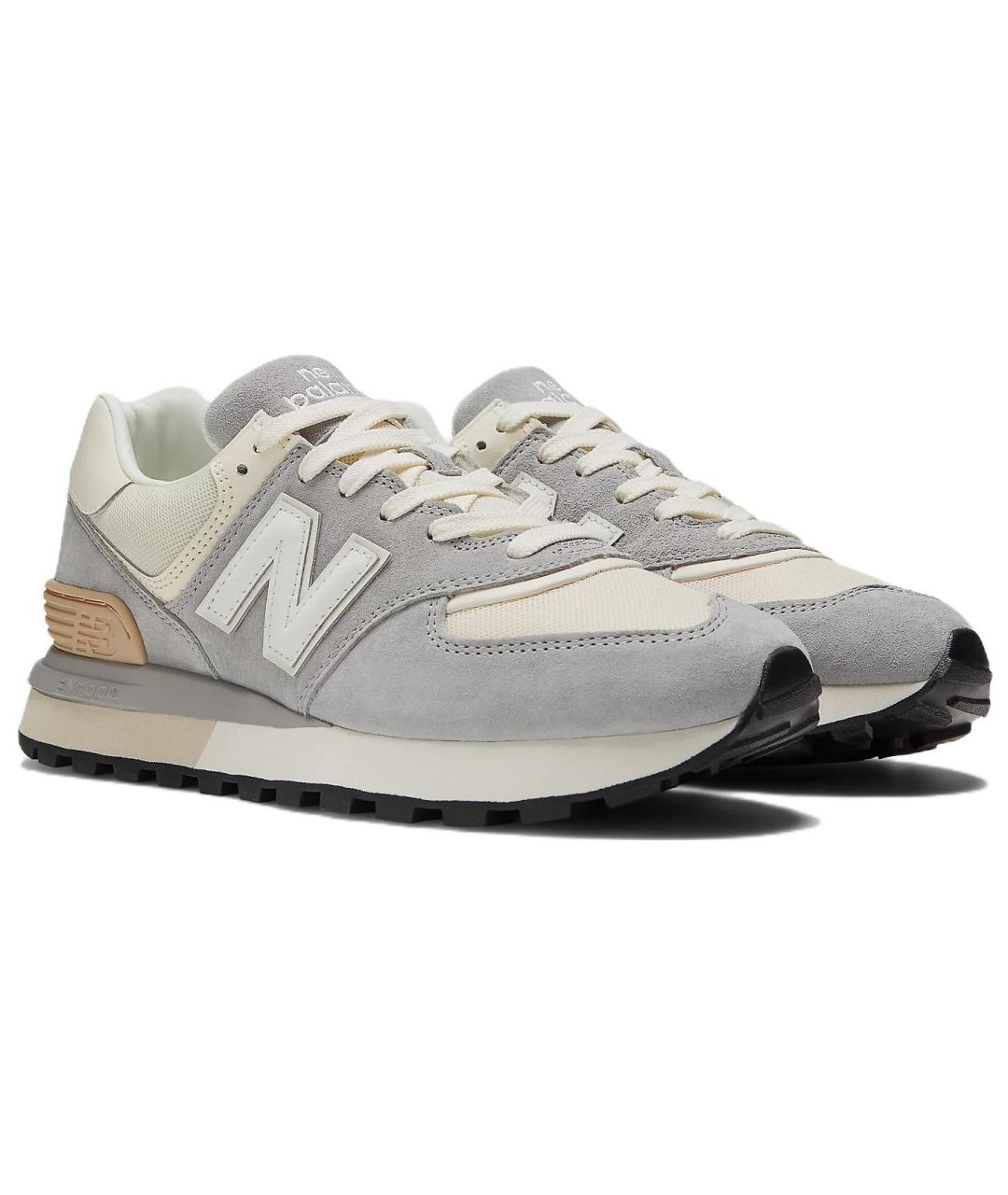 NEW BALANCE Серые замшевые кроссовки, фото 3