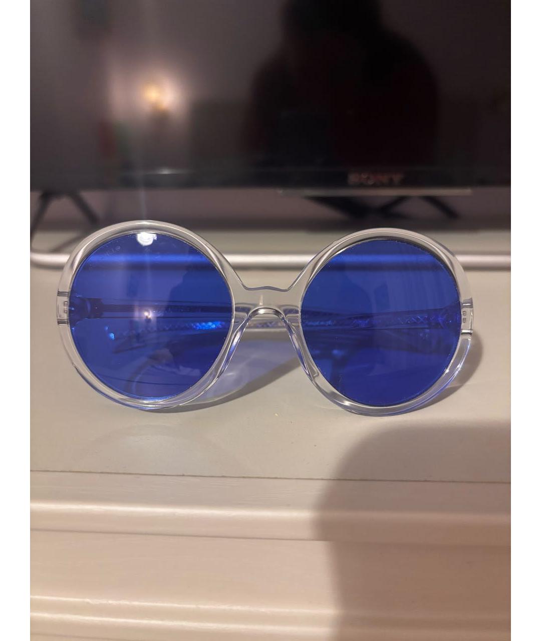 CHANEL Синие пластиковые солнцезащитные очки, фото 4