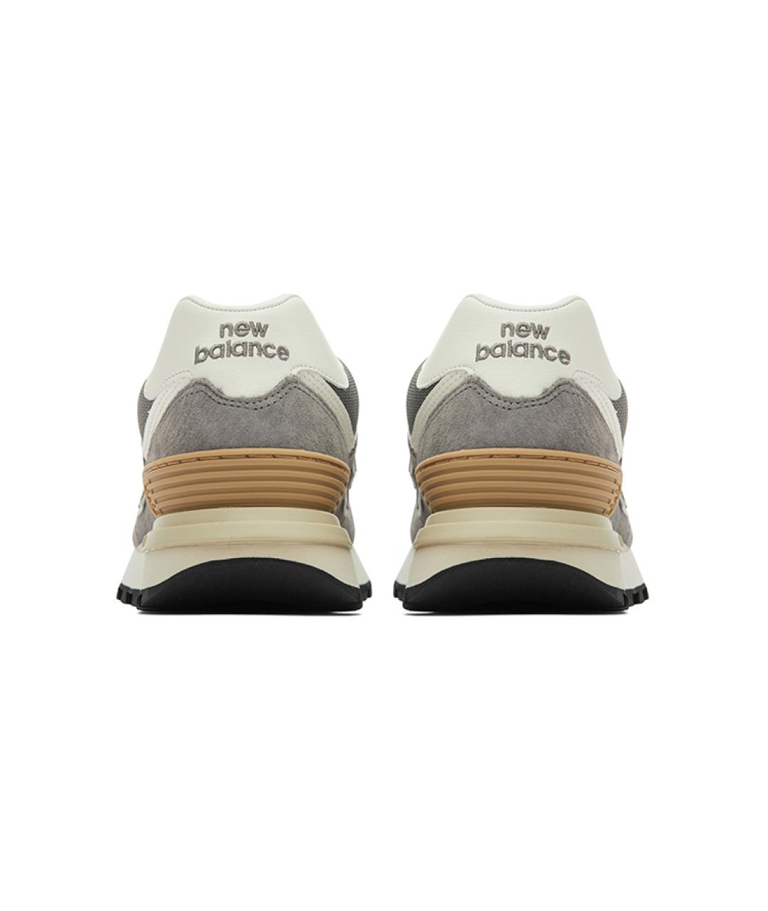 NEW BALANCE Серые замшевые кроссовки, фото 5