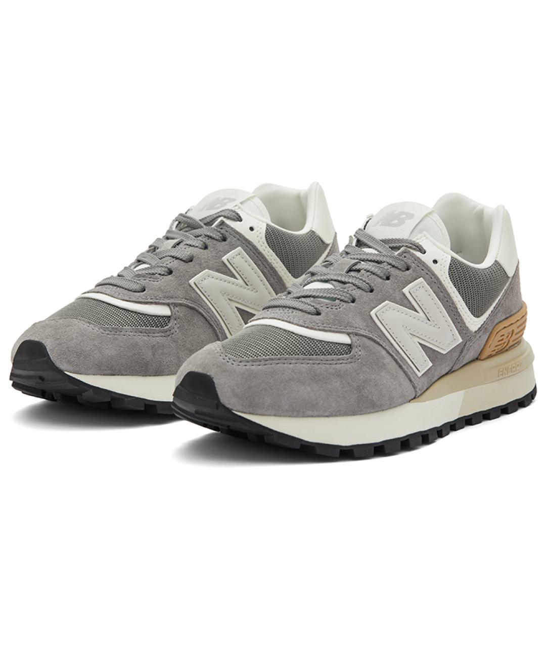 NEW BALANCE Серые замшевые кроссовки, фото 4