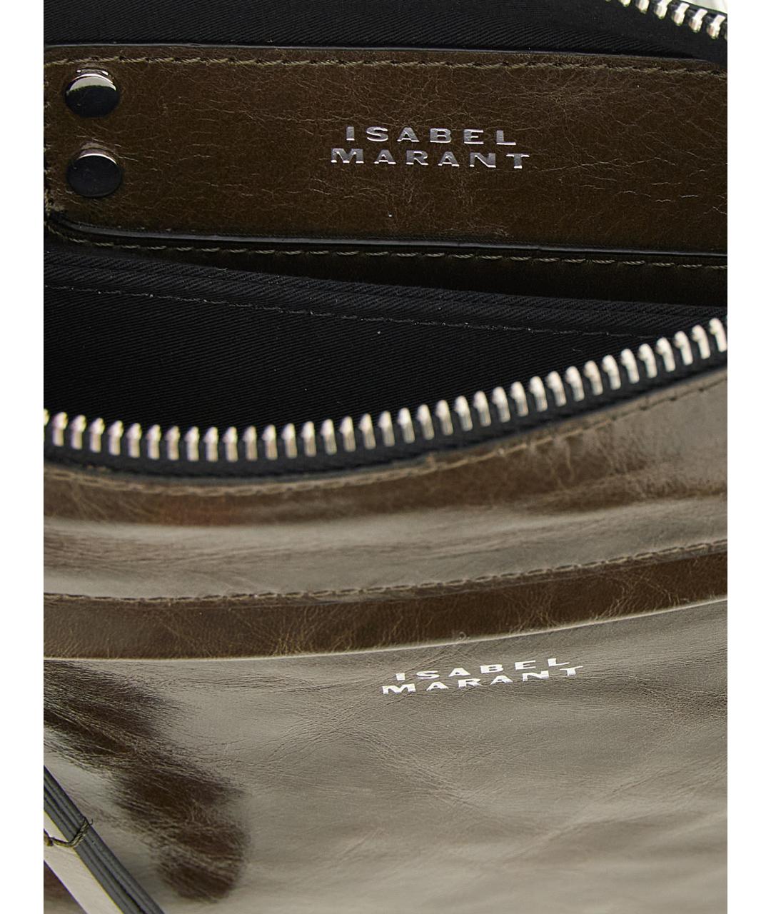 ISABEL MARANT Зеленая кожаная сумка через плечо, фото 4