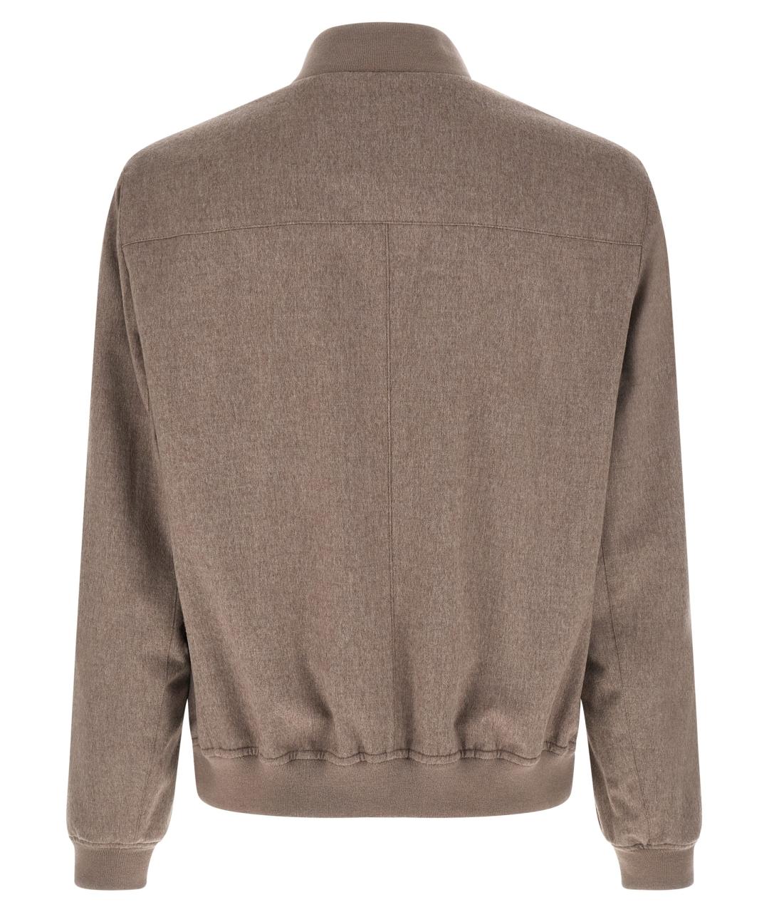 BRUNELLO CUCINELLI Серая кашемировая куртка, фото 2