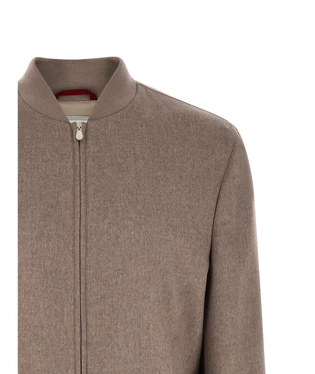 BRUNELLO CUCINELLI Серая кашемировая куртка, фото 3