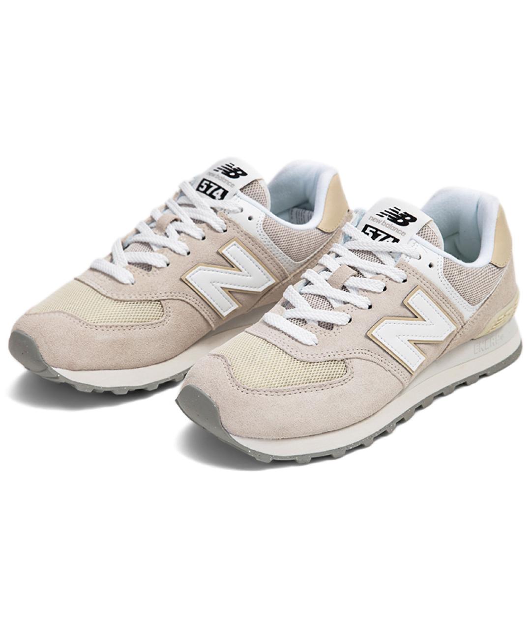 NEW BALANCE Бежевые замшевые кроссовки, фото 3