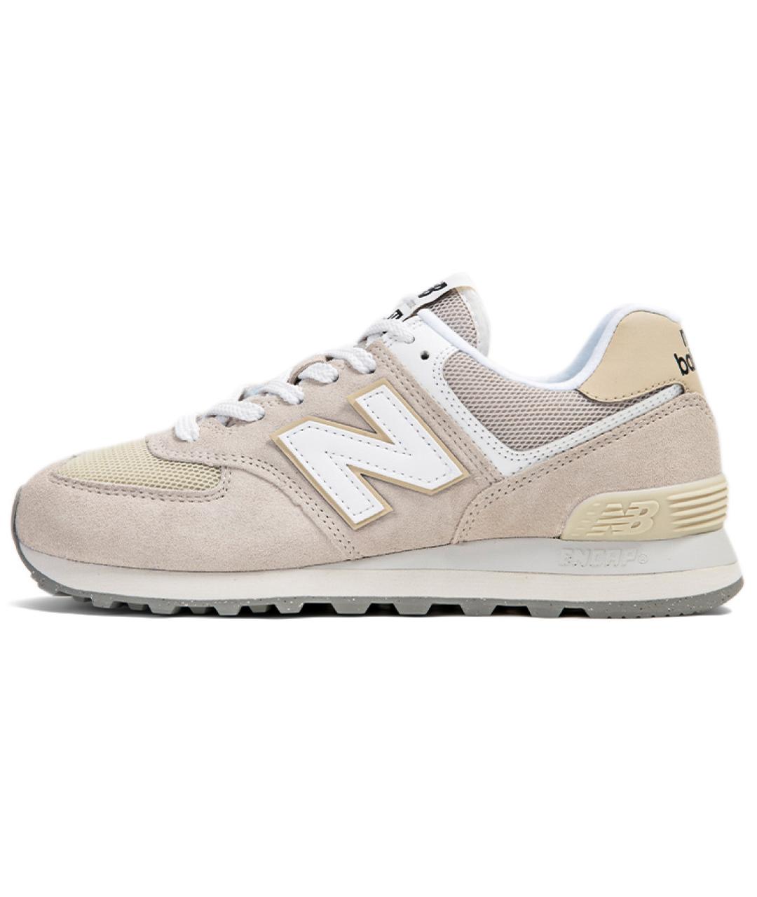 NEW BALANCE Бежевые замшевые кроссовки, фото 2