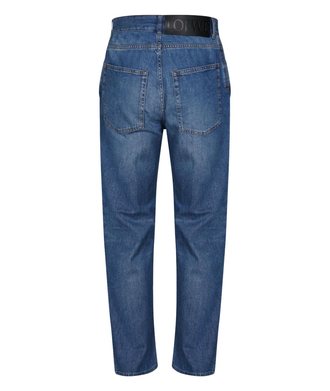 LOEWE Синие хлопковые прямые джинсы, фото 2