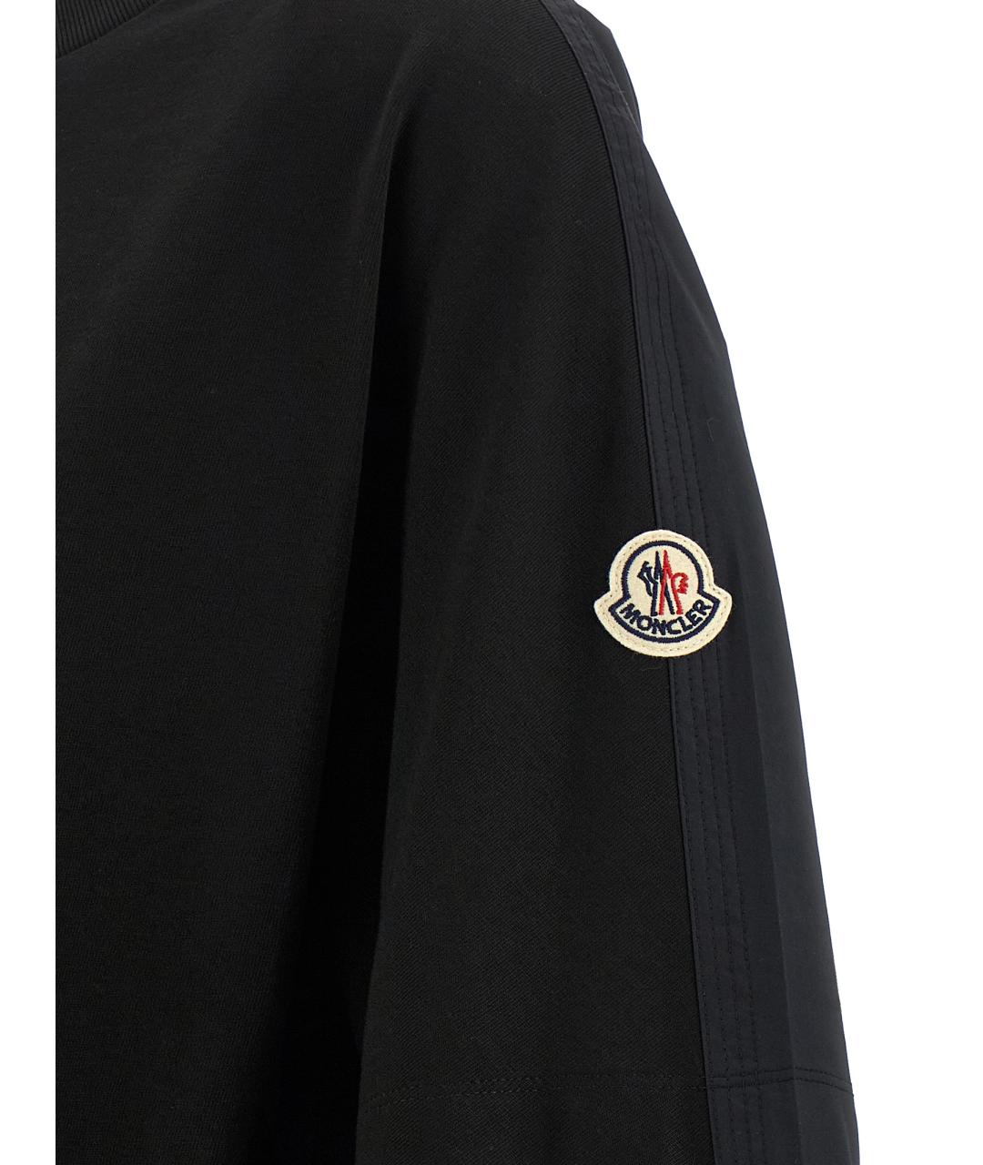 MONCLER Черное хлопковое повседневное платье, фото 4