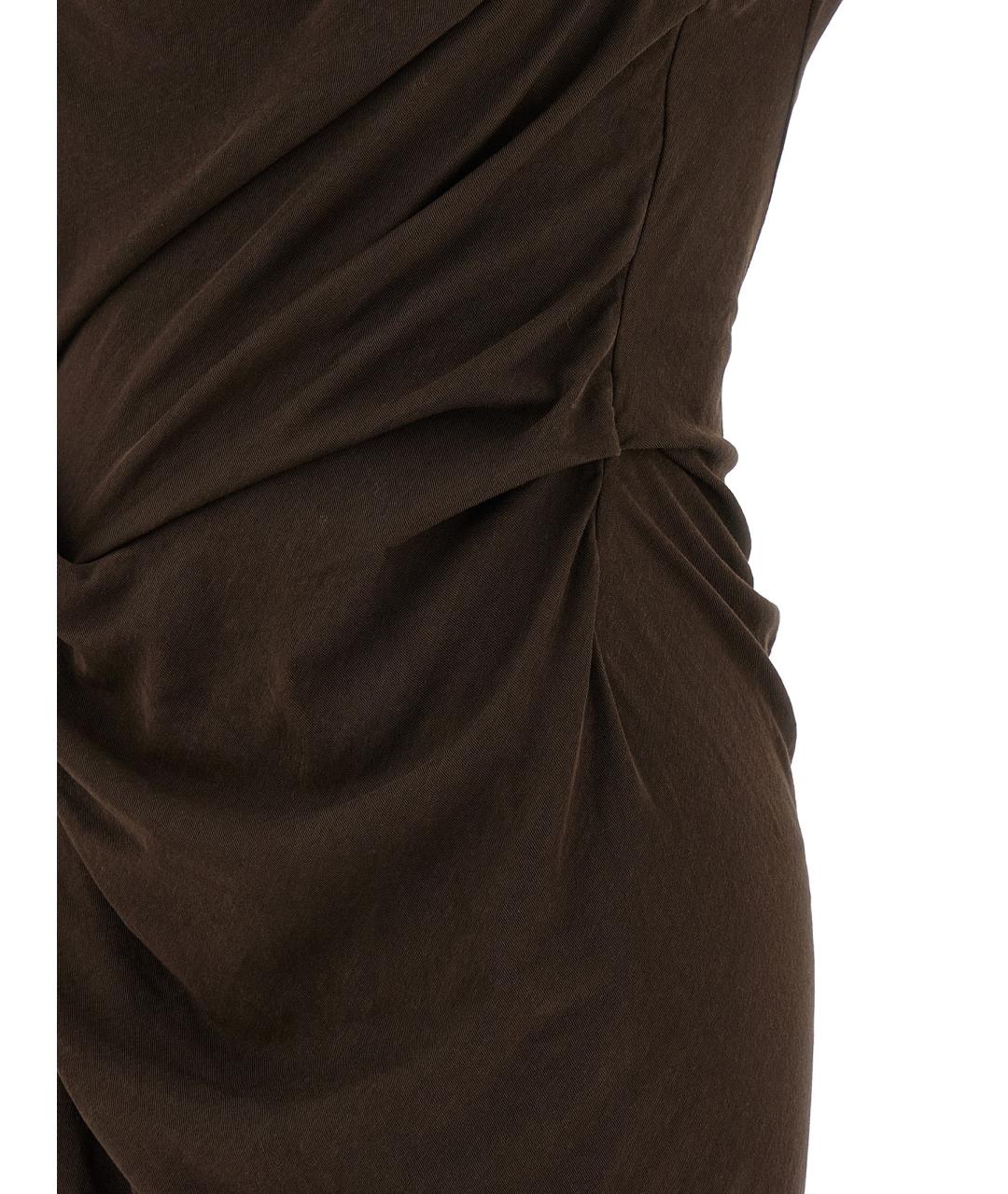 entire studios Коричневое хлопковое коктейльное платье, фото 4