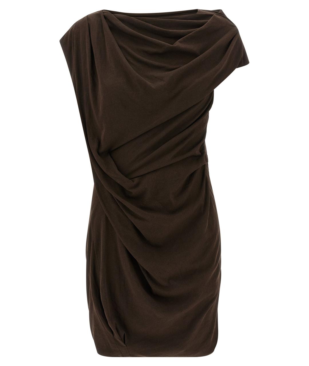 entire studios Коричневое хлопковое коктейльное платье, фото 1