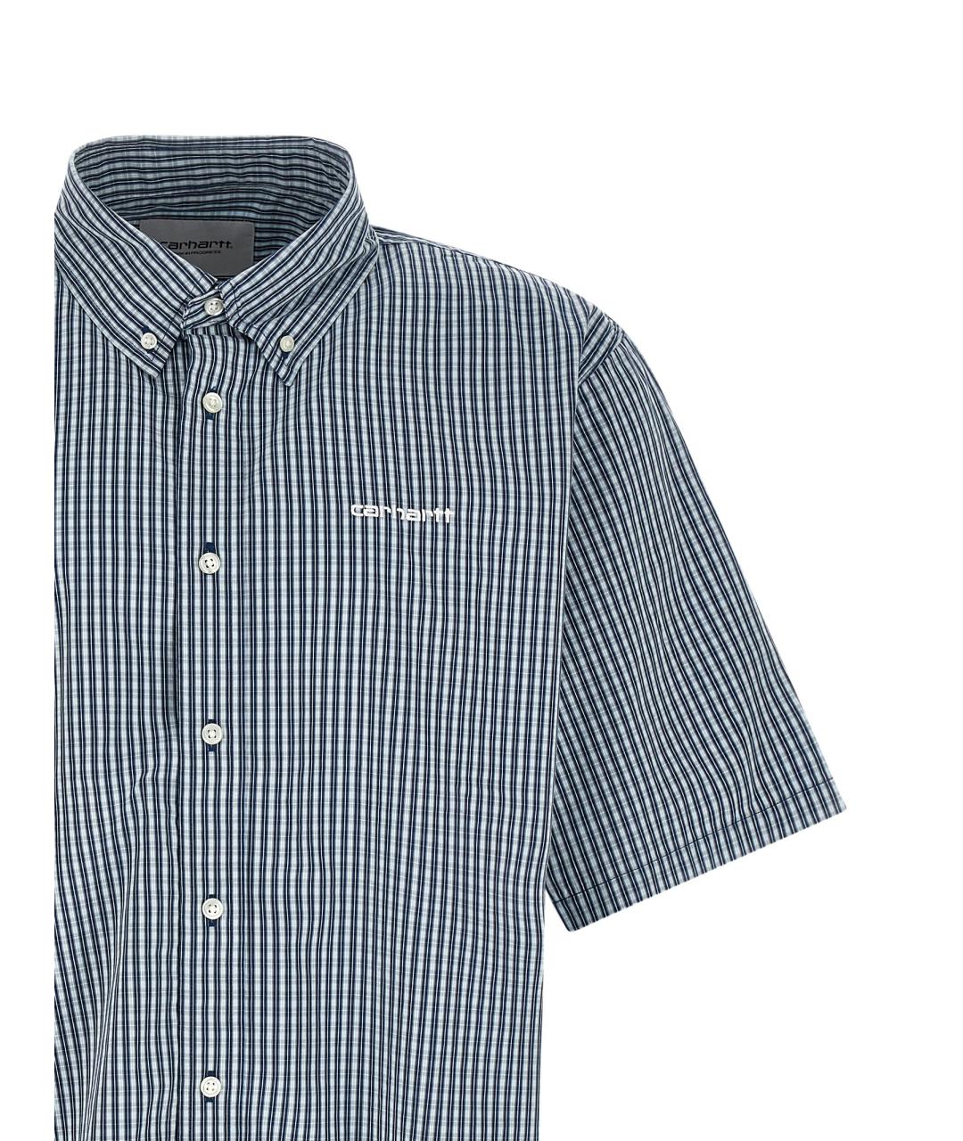 CARHARTT WIP Синяя хлопковая кэжуал рубашка, фото 3