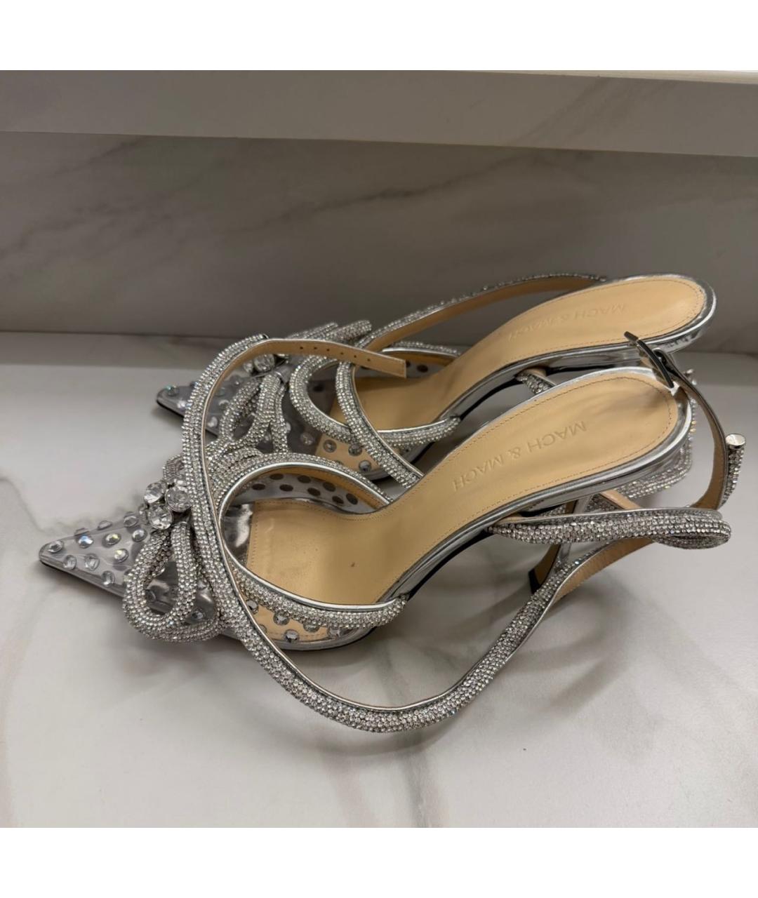 MACH&MACH Серебряные босоножки, фото 4