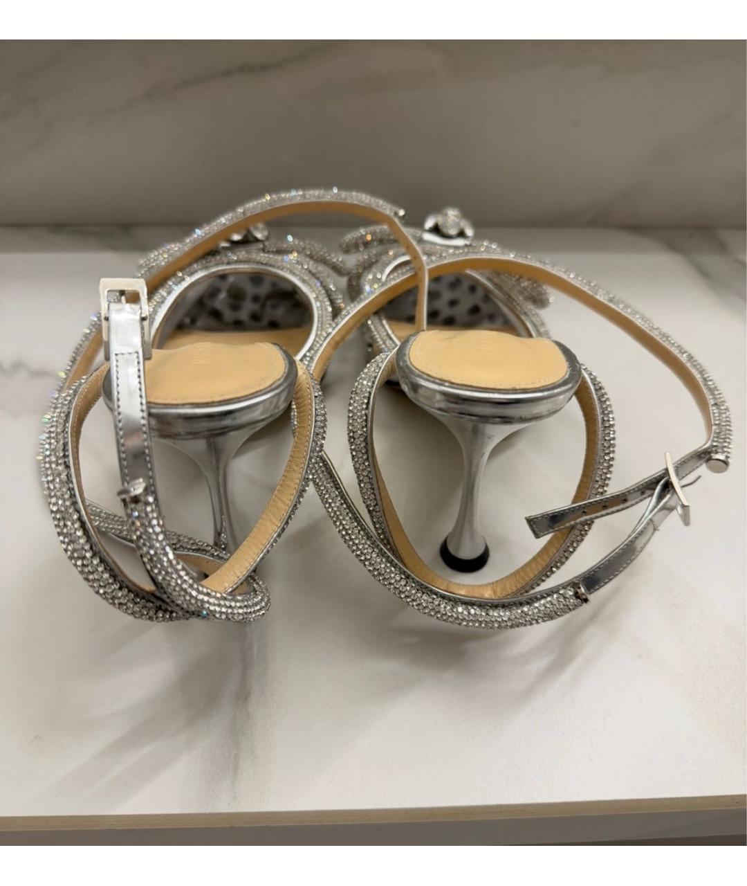 MACH&MACH Серебряные босоножки, фото 2