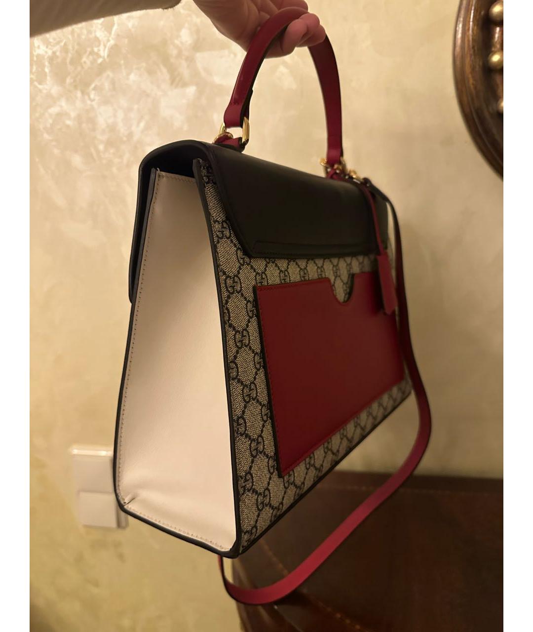 GUCCI Темно-синяя кожаная сумка с короткими ручками, фото 3