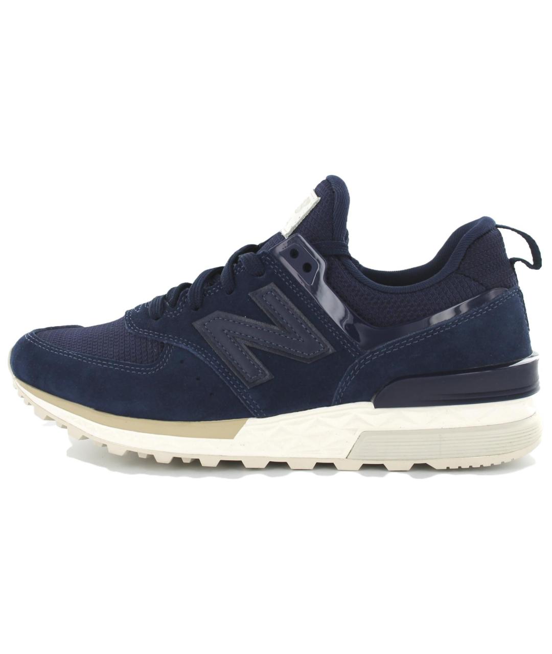 NEW BALANCE Синие кожаные кроссовки, фото 2