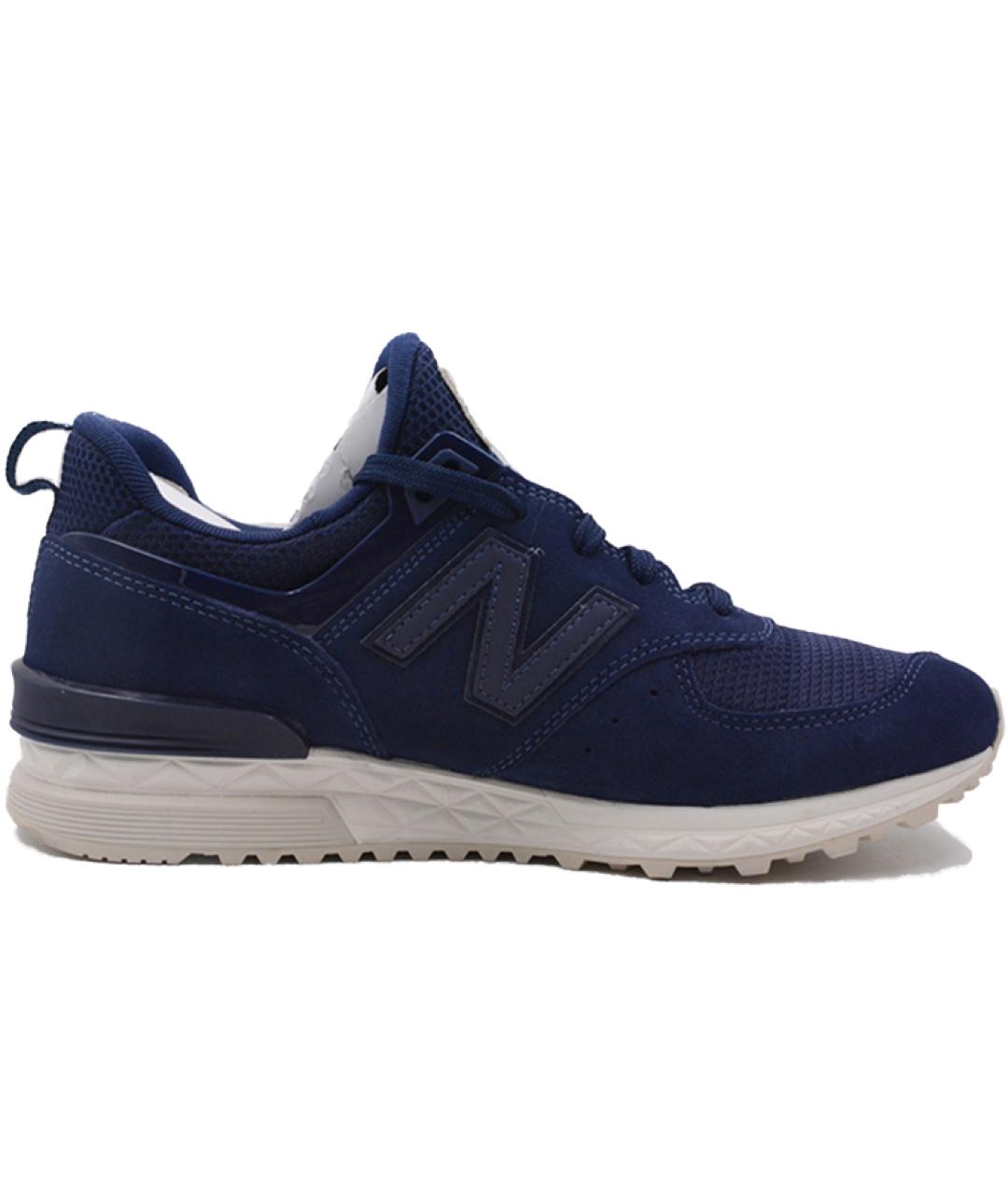 NEW BALANCE Синие кожаные кроссовки, фото 1