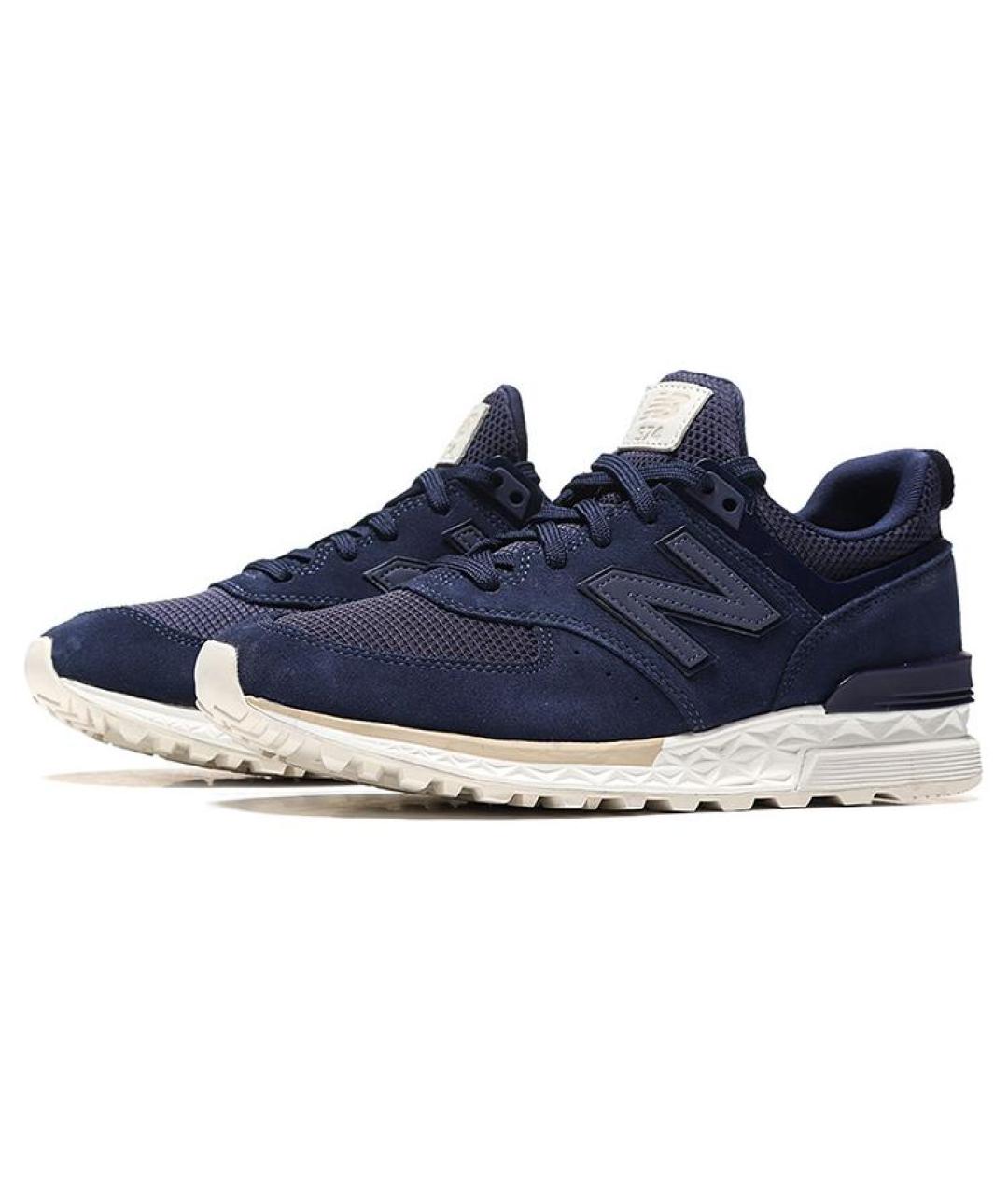 NEW BALANCE Синие кожаные кроссовки, фото 3
