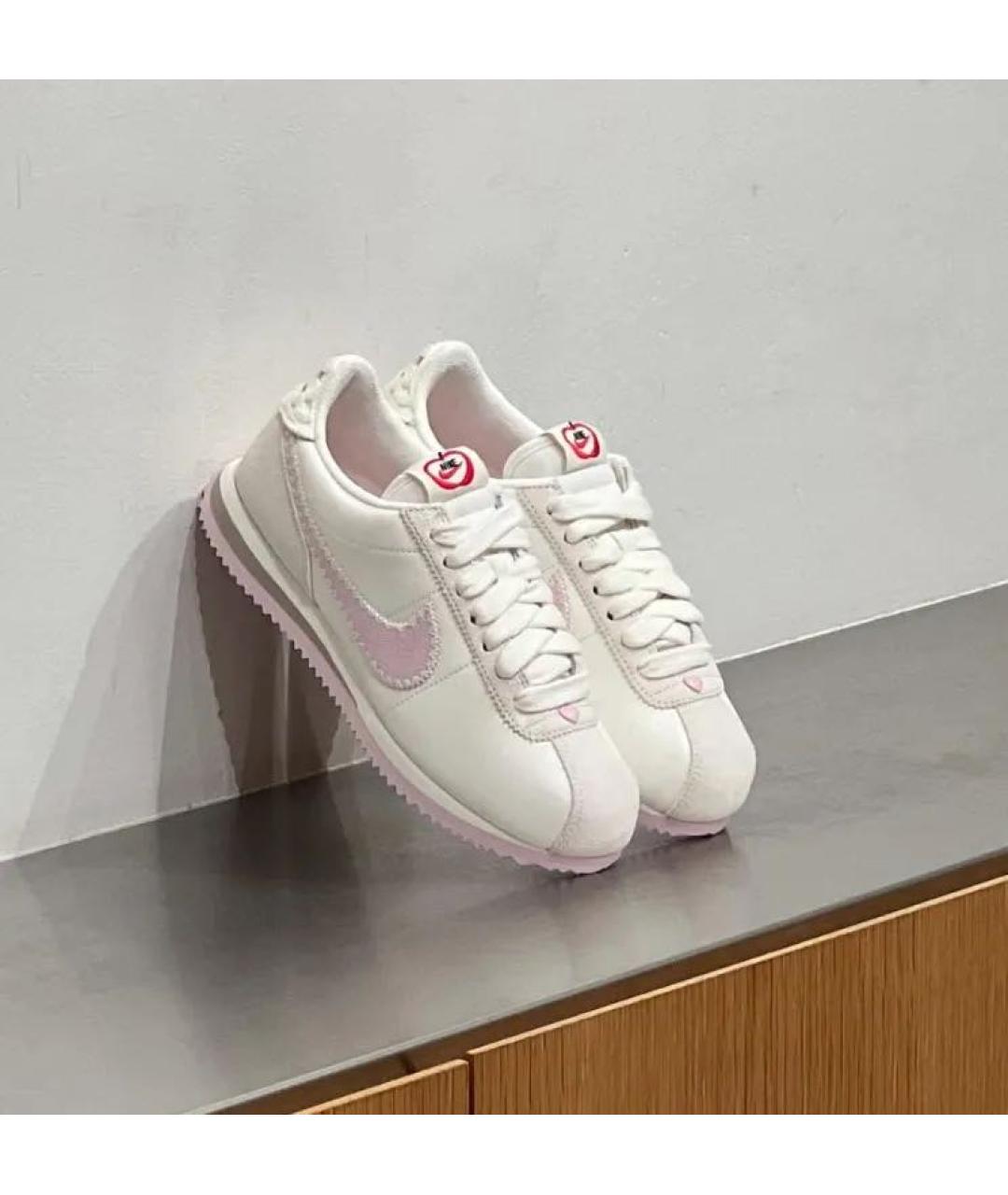 NIKE Белые кожаные кроссовки, фото 5