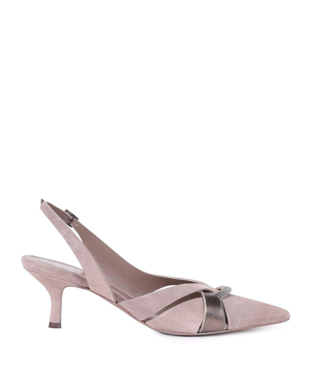 PANICALE Бежевые замшевые туфли, фото 1