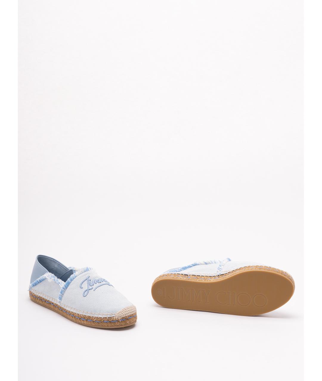 JIMMY CHOO Голубые текстильные эспадрильи, фото 4