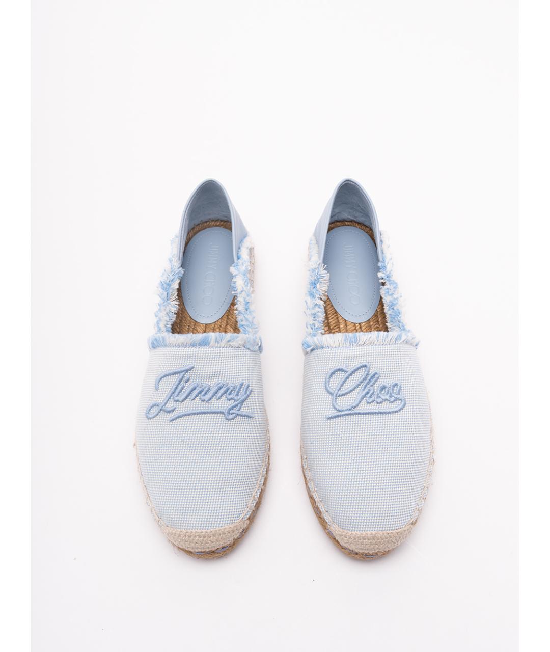 JIMMY CHOO Голубые текстильные эспадрильи, фото 5