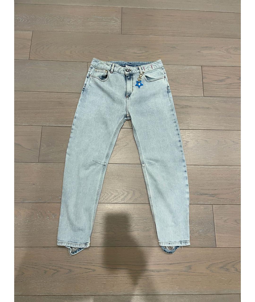 MAJE Голубые джинсы слим, фото 3