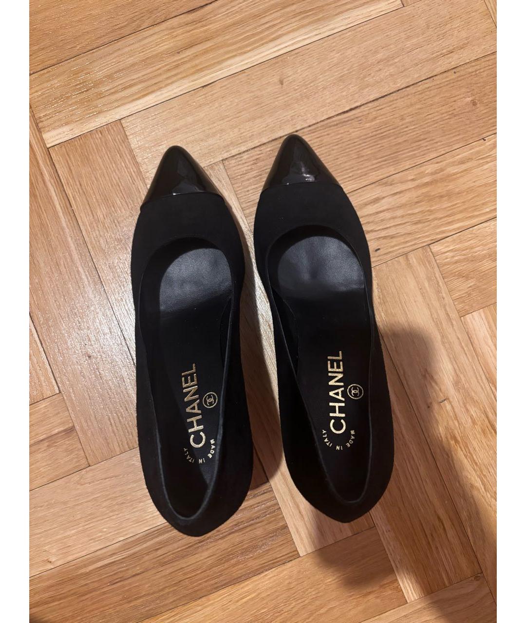 CHANEL Черные замшевые туфли, фото 3