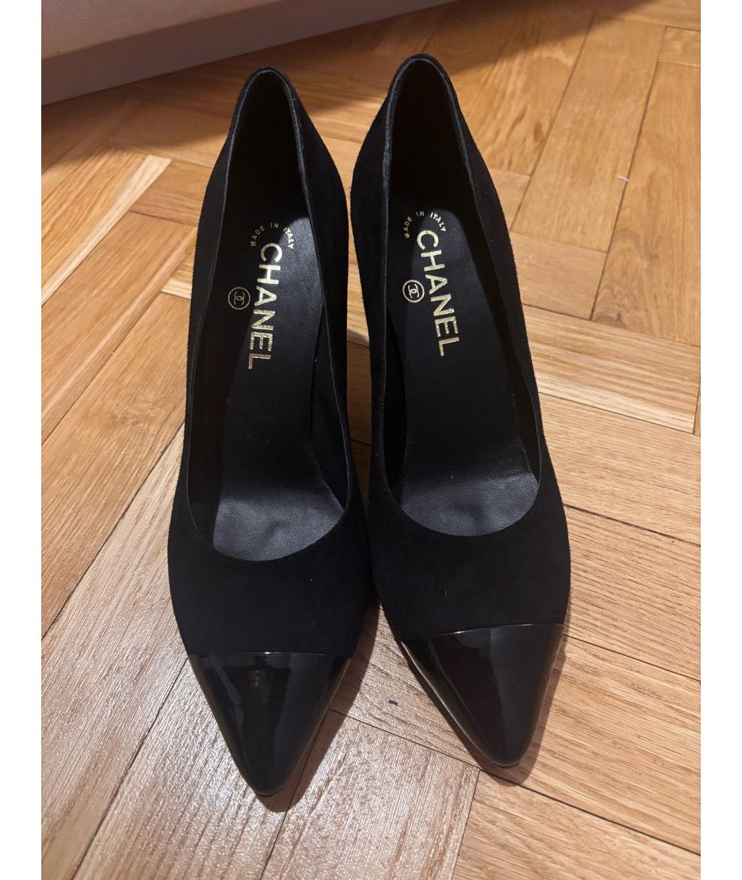 CHANEL Черные замшевые туфли, фото 2