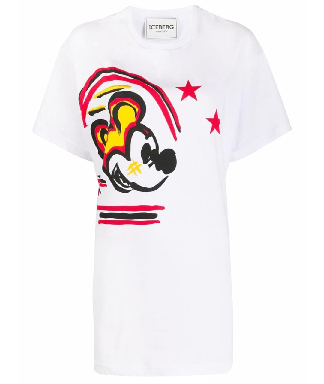 ICEBERG Белая хлопковая футболка, фото 1